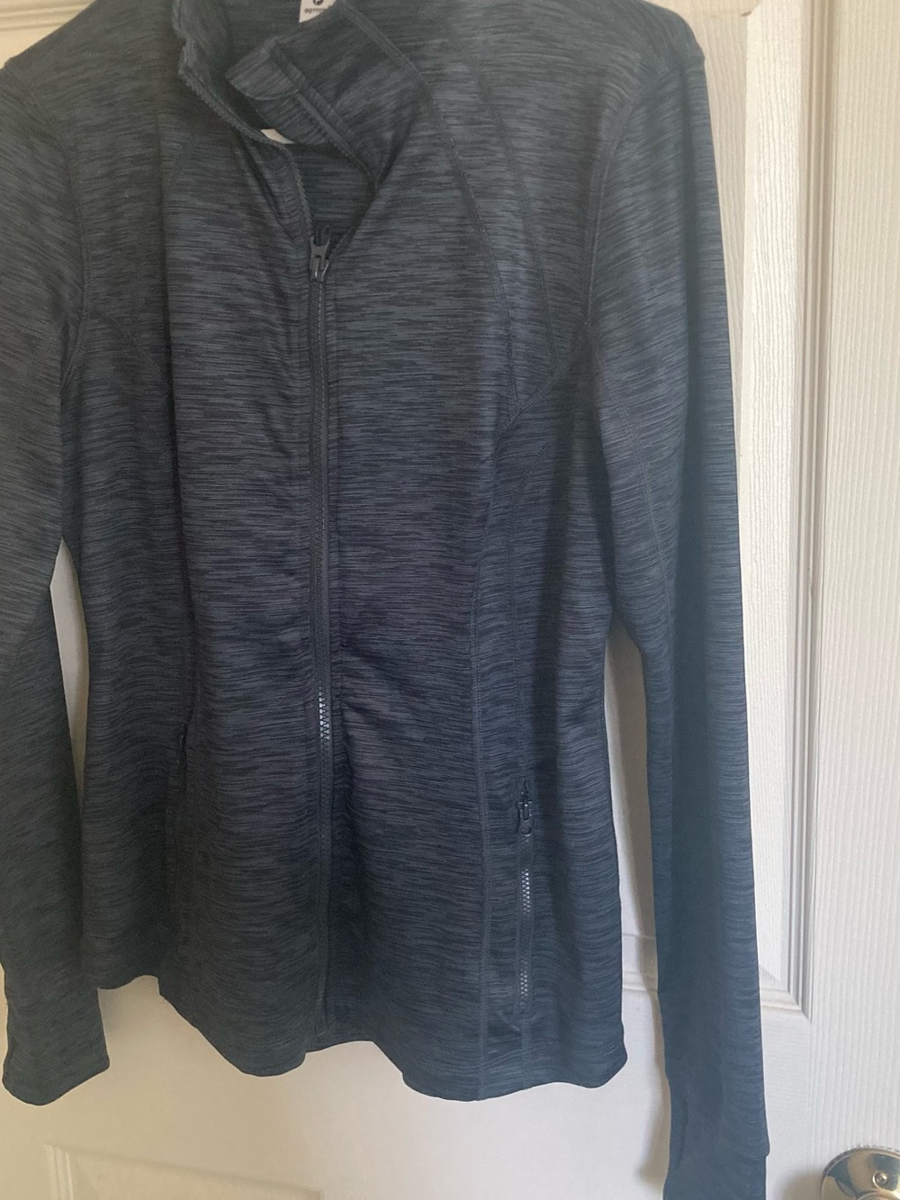 Heathered Charcoal Zip-Up Athletic Jacket
